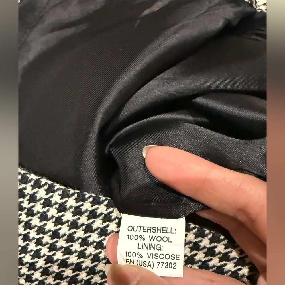 Zara Black and White Houndstooth Skirt - Picture 6 of 7